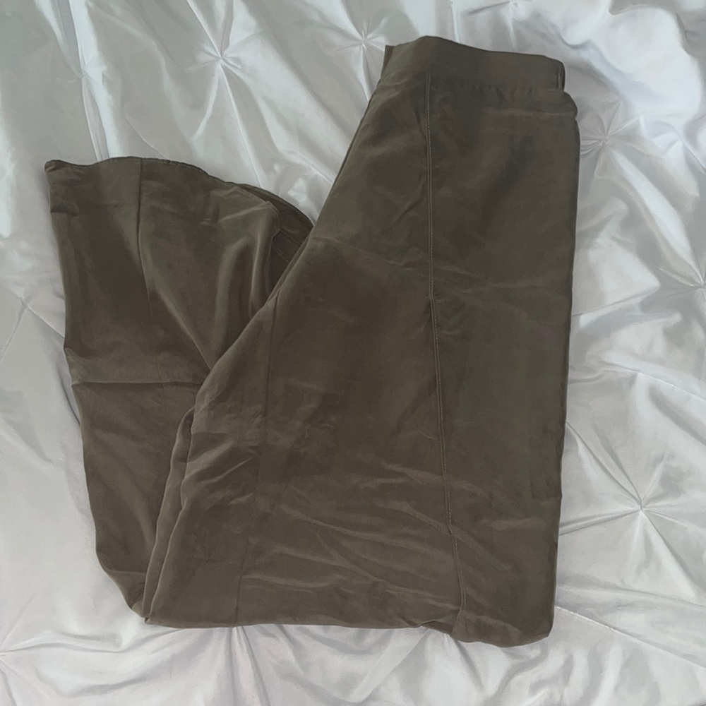 Drew Green Split Leg Flowy Pants - image 1